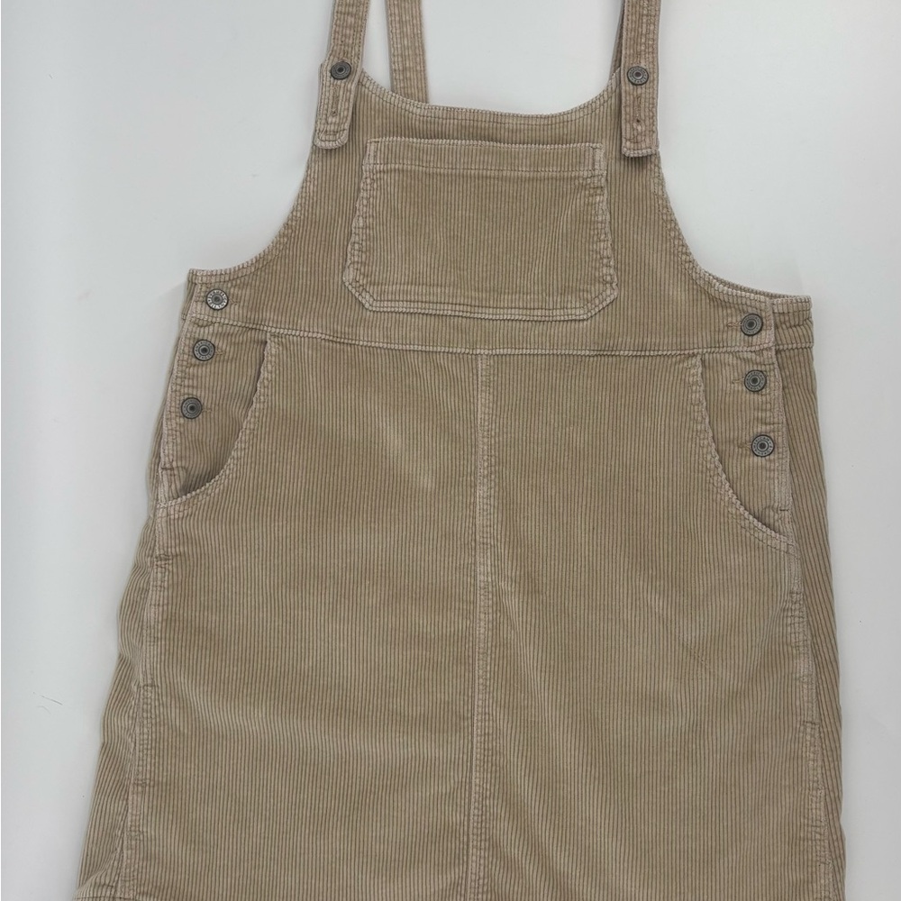 American Eagle Outfitters Tan/Beige Overall Mini Corduroy Dress